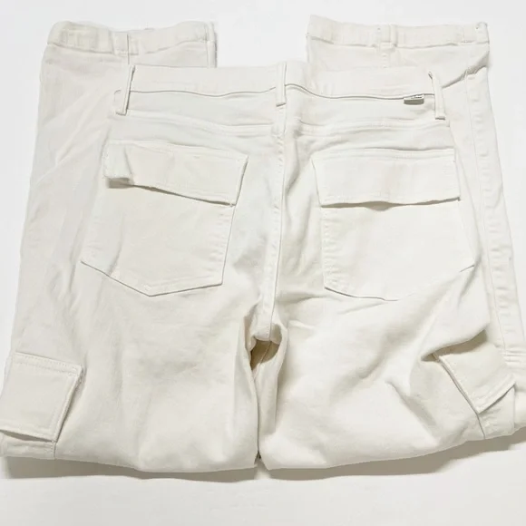 MOTHER Denim Womens Cream Puffs The Rambler Cargo Ankle High Waist Jean Size 29